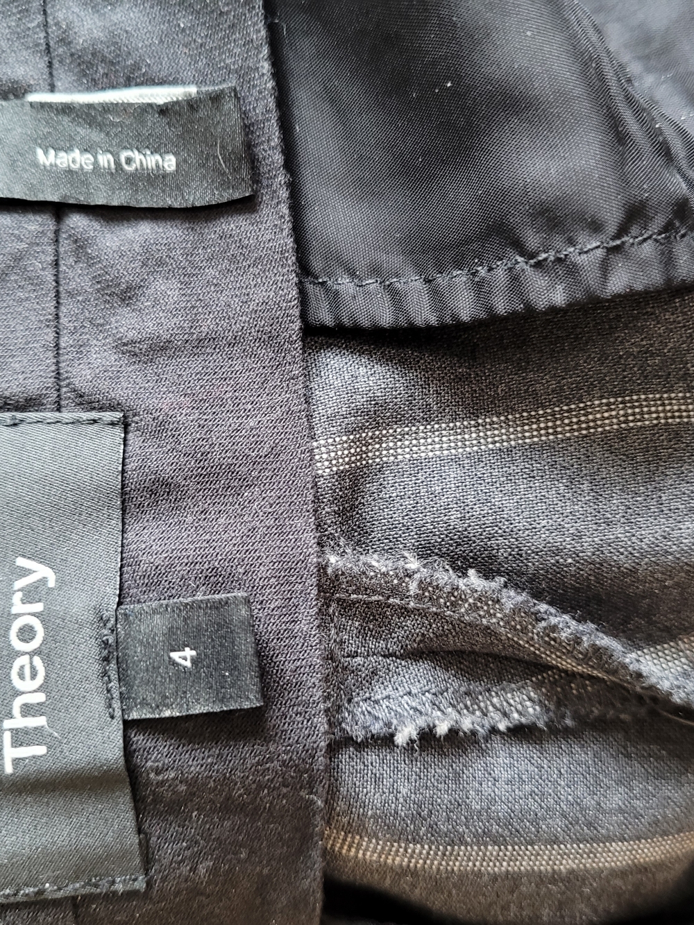 Theory Treeca Charcoal Pinstripe Crop Trousers - Picture 10 of 10